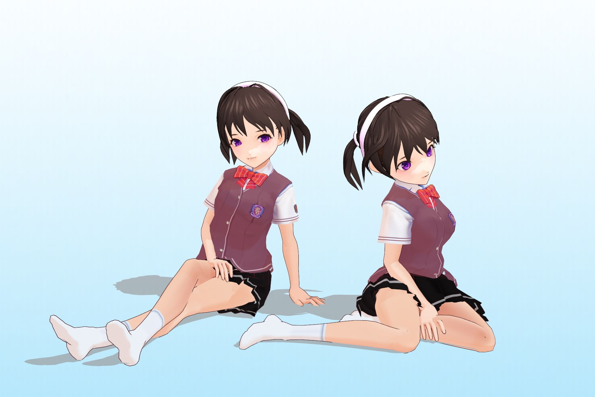 2年3組 出席番号16番 竹石 奈々美 夏服3Dモデルデータ サンプル5ページ目