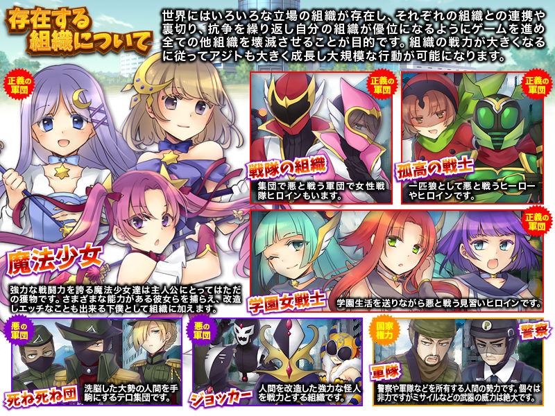 悪の結社はじめました -悪者として世界を相手に暴れまくるフリーシナリオRPG- サンプル3ページ目