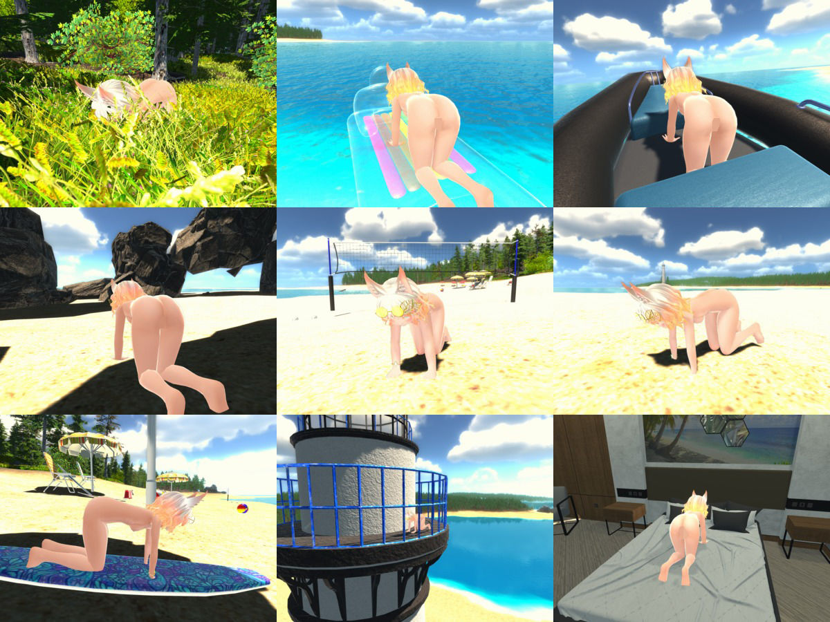 リュージュちゃんと海辺でえっち！3D サンプル2ページ目