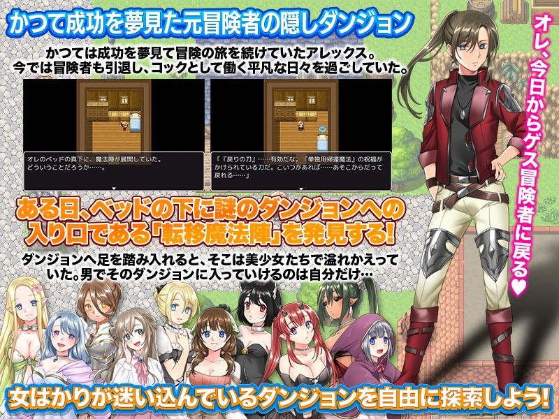 俺だけが入れる、女だらけの隠しダンジョン サンプル1ページ目