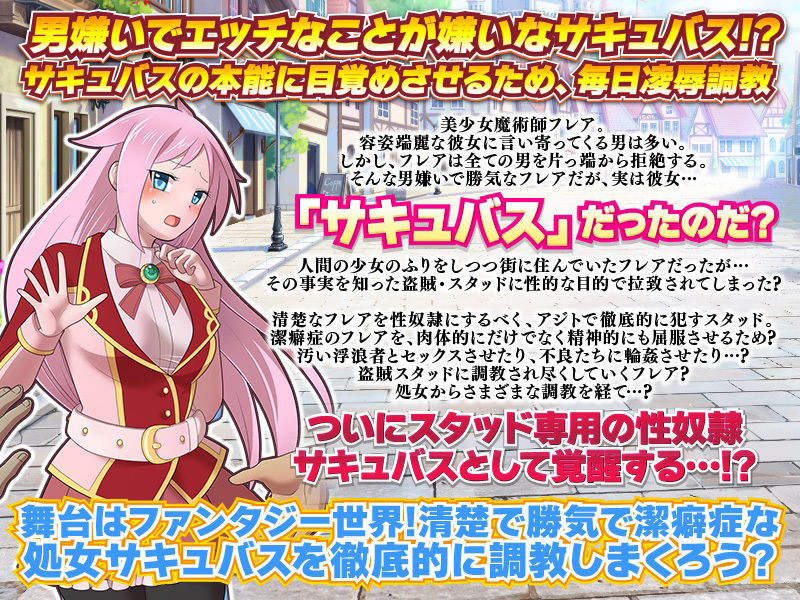 男嫌いで潔癖症のサキュバスをザーメン中毒肉便器に目覚めさせてあげよう サンプル1ページ目
