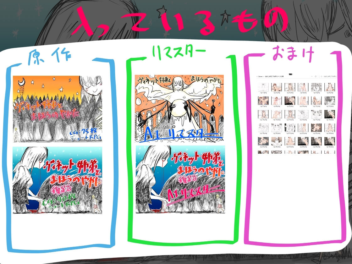 ヴィネット姉弟とまほうのやかた AIリマスター サンプル4ページ目