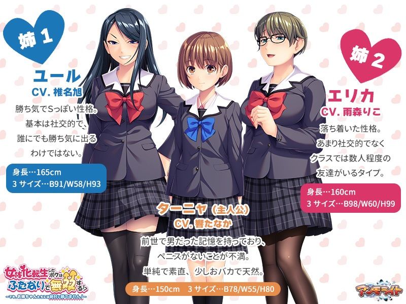 女体化転生したボクはふたなりで無双する！？〜でも、お姉ちゃんたちには絶対に勝てません！〜 サンプル2ページ目