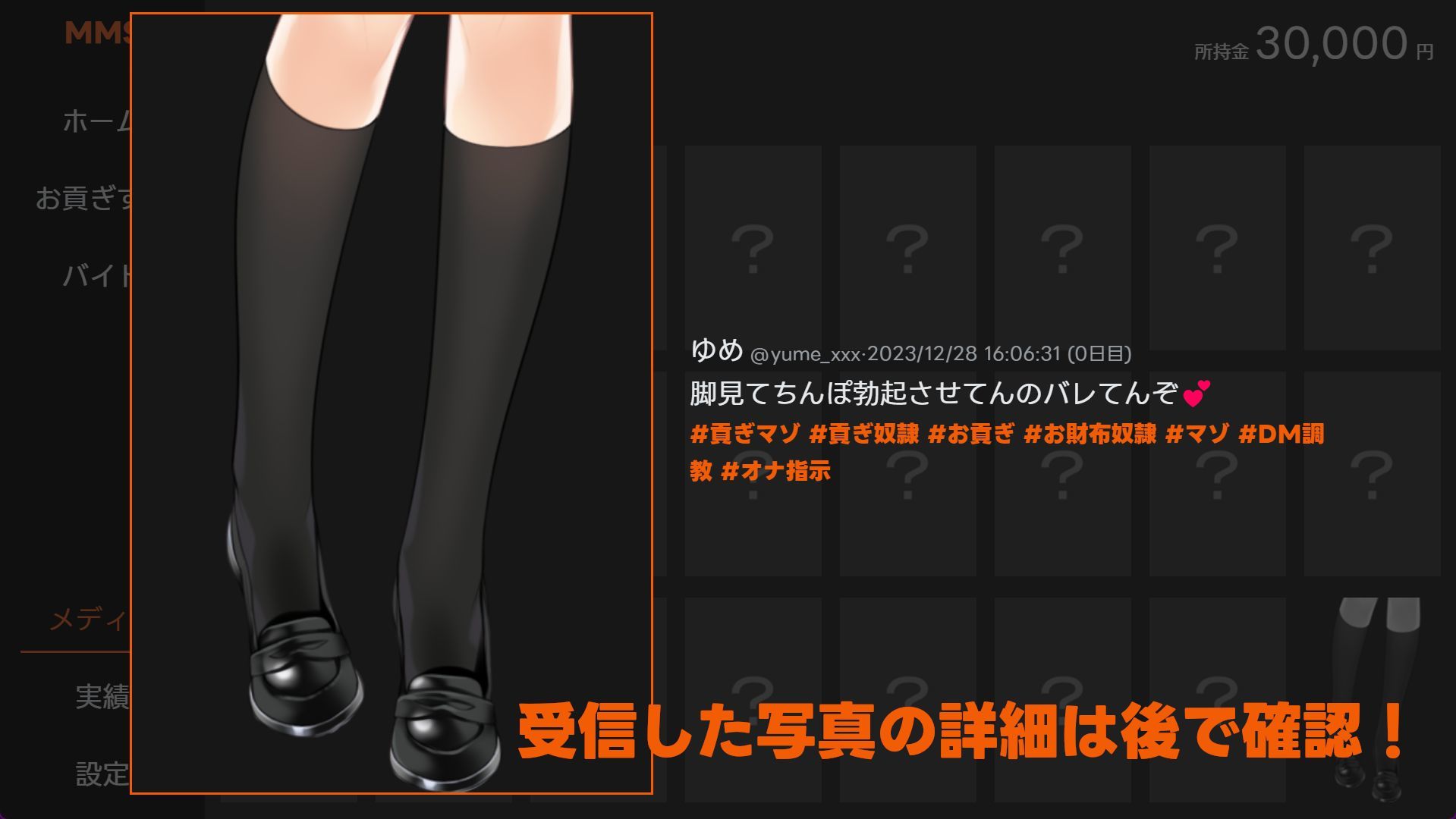 MMS 貢ぎマゾシミュレータ サンプル4ページ目