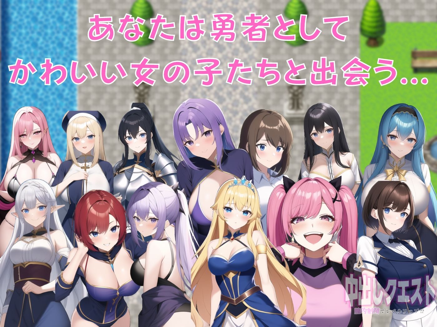 中出しクエスト 〜膣内射精でレベルアップ！？〜 サンプル2ページ目