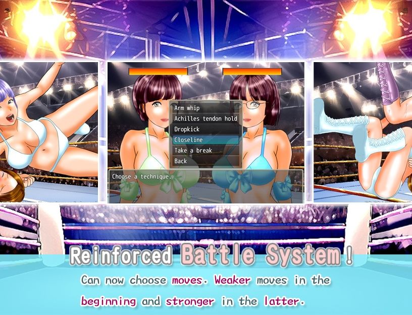 School girls’ wrestling simulation game ’Doki Doki☆Death Match 2: Reincarnated Matchmaker’ サンプル3ページ目