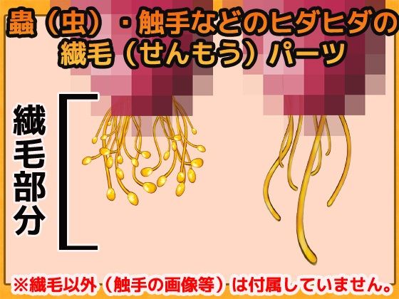 蟲・触手などの繊毛（ヒダヒダ） 画像素材〜商用OK著作権フリー サンプル1ページ目