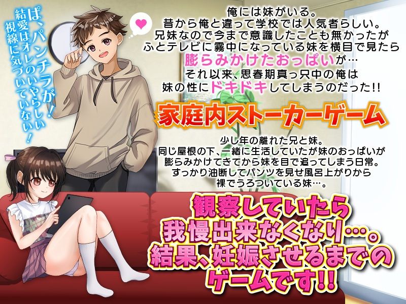 おっぱいが膨らみ始めた妹を妊娠させるまでの…家庭内ストーカー サンプル1ページ目