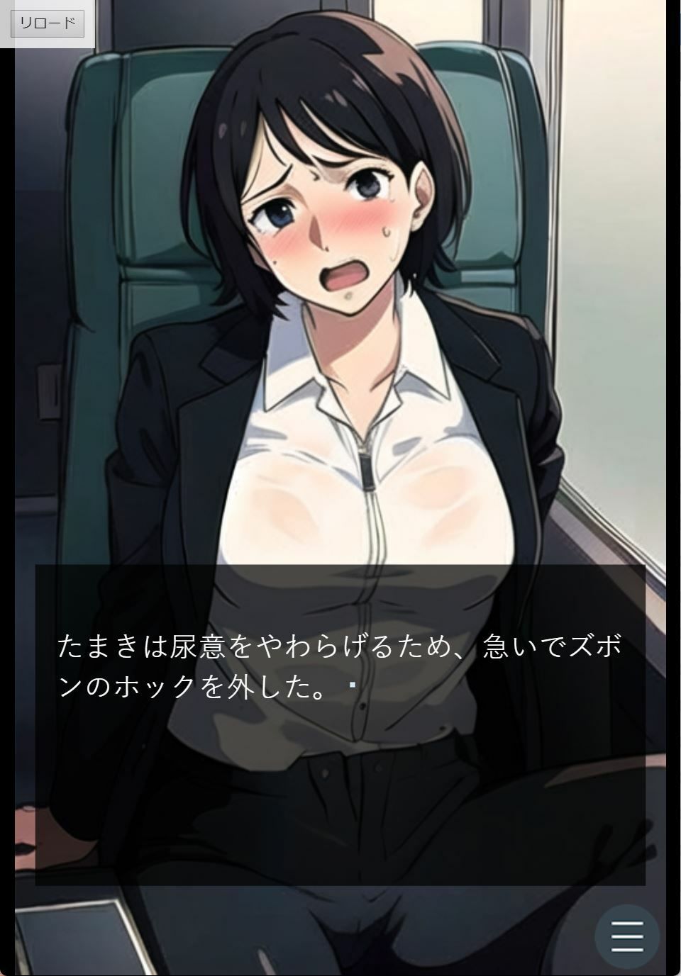 美人ツアコンがバス車内でおしっこ我慢できなくなる話 サンプル8ページ目