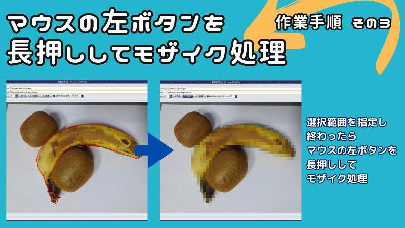これで斜めのモザイク処理も自由自在！多角形範囲指定可能なモザイクツール「RangeMosaic」 サンプル4ページ目