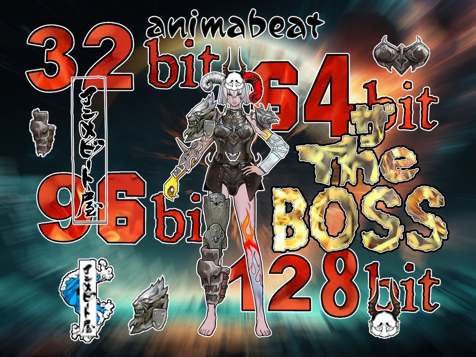 『THEBOSS』イラスト＆ドット絵PNG素材集 サンプル1ページ目