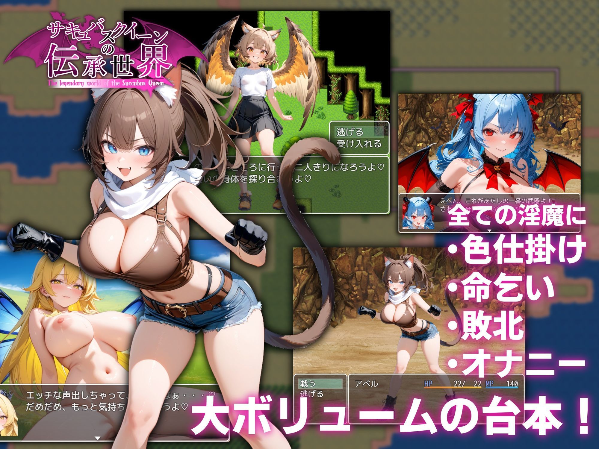 サキュバスクイーンの伝承世界〜マゾと淫魔と誘惑レベルドレイン色仕掛け〜 サンプル1ページ目