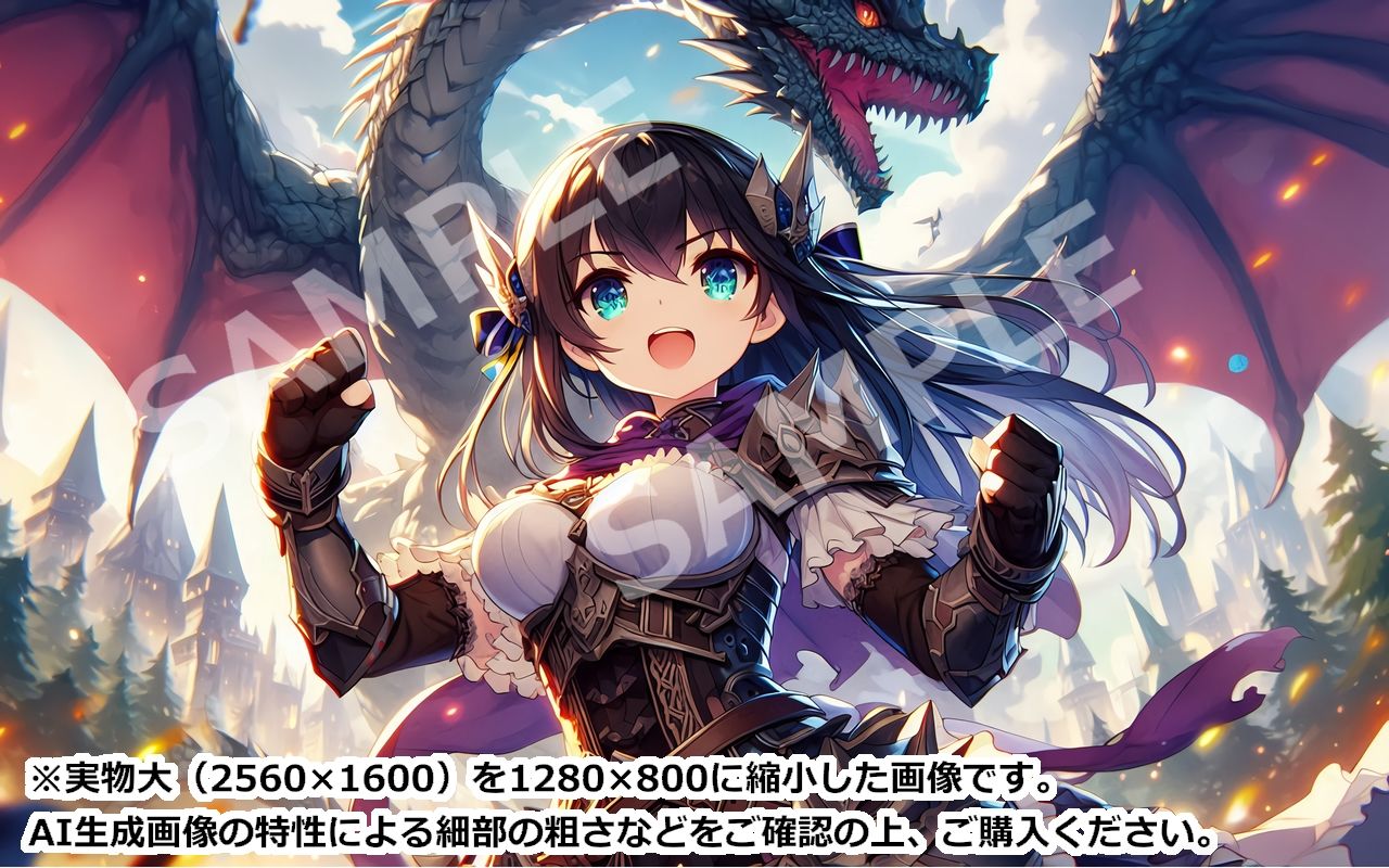 萌え系美少女ファンタジーイラスト素材集「ドラゴン使い」 サンプル4ページ目