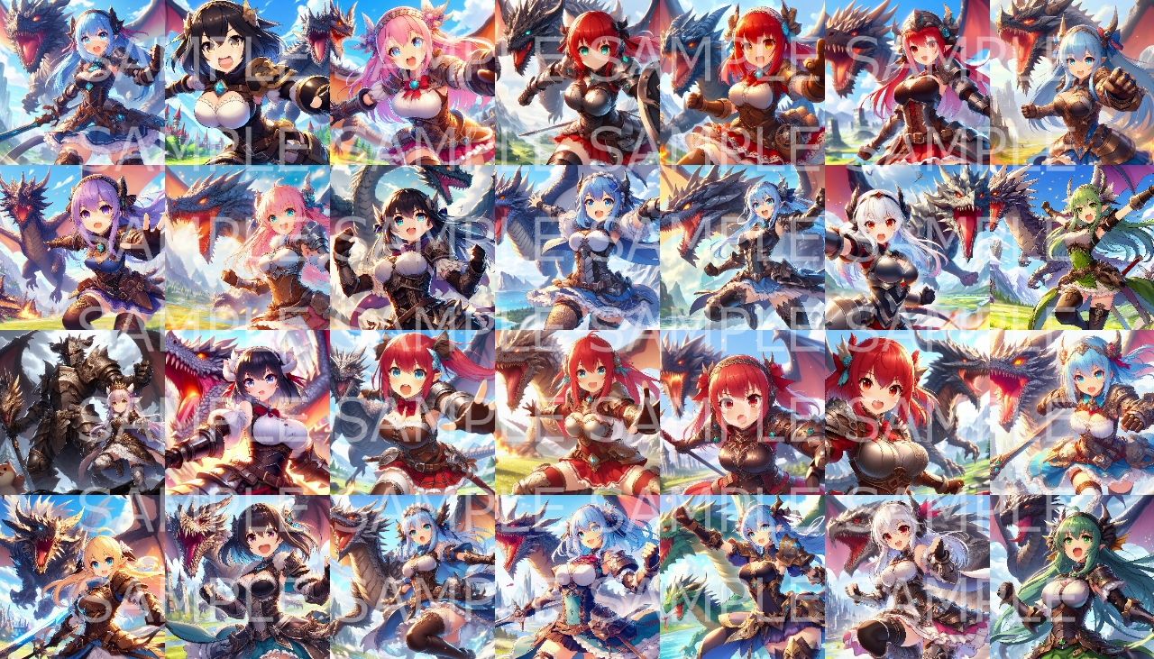 萌え系美少女ファンタジーイラスト素材集「ドラゴン使い」 サンプル6ページ目
