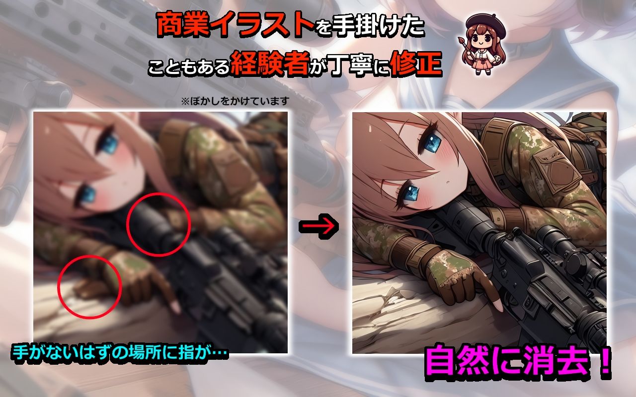 萌え系美少女ファンタジーイラスト素材集「スナイパー」 サンプル2ページ目