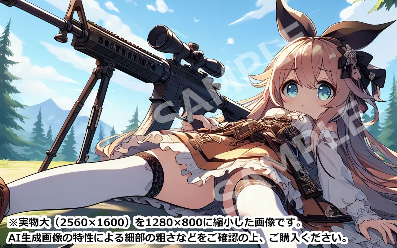萌え系美少女ファンタジーイラスト素材集「スナイパー」 サンプル5ページ目