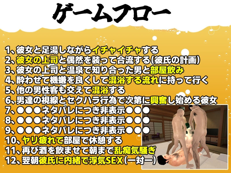 僕の彼女とヤッてみる2 〜混浴温泉〜 サンプル2ページ目