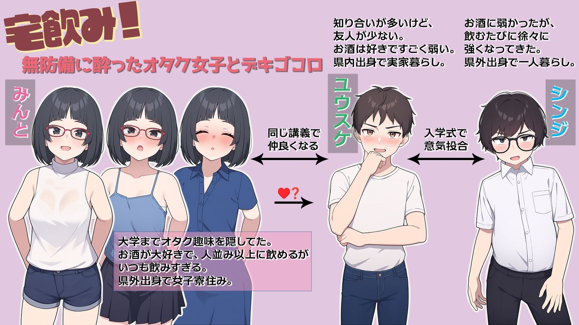 宅飲み！無防備に酔ったオタク女子とデキゴコロ サンプル7ページ目