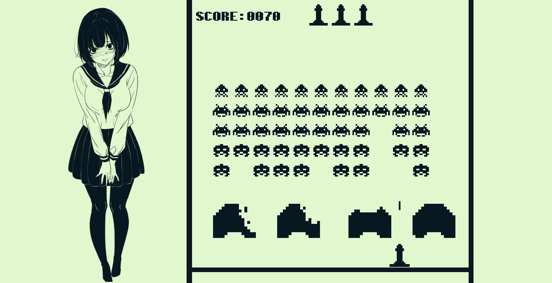 脱衣ンベーダーゲーム サンプル1ページ目