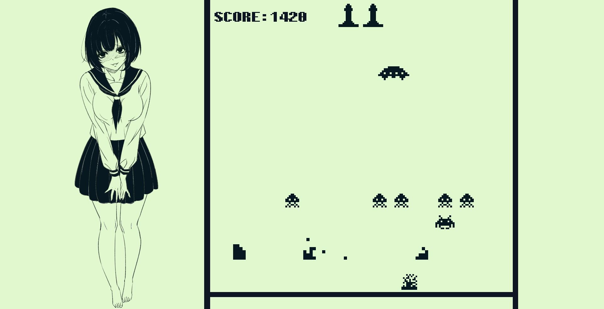 脱衣ンベーダーゲーム サンプル2ページ目