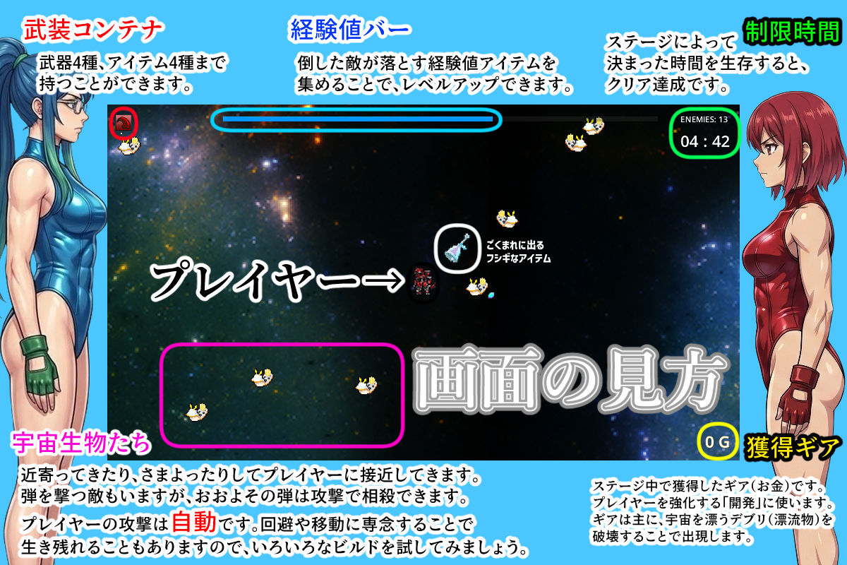 銀河天星コズミックサバイバー サンプル5ページ目
