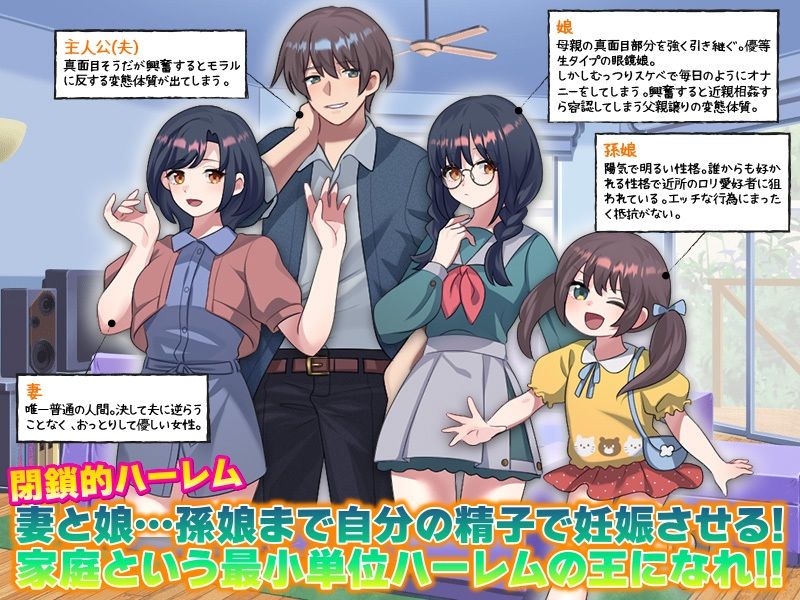 俺の妊娠家系図  妻と娘…孫娘まで俺の精子で妊娠させる！ サンプル1ページ目
