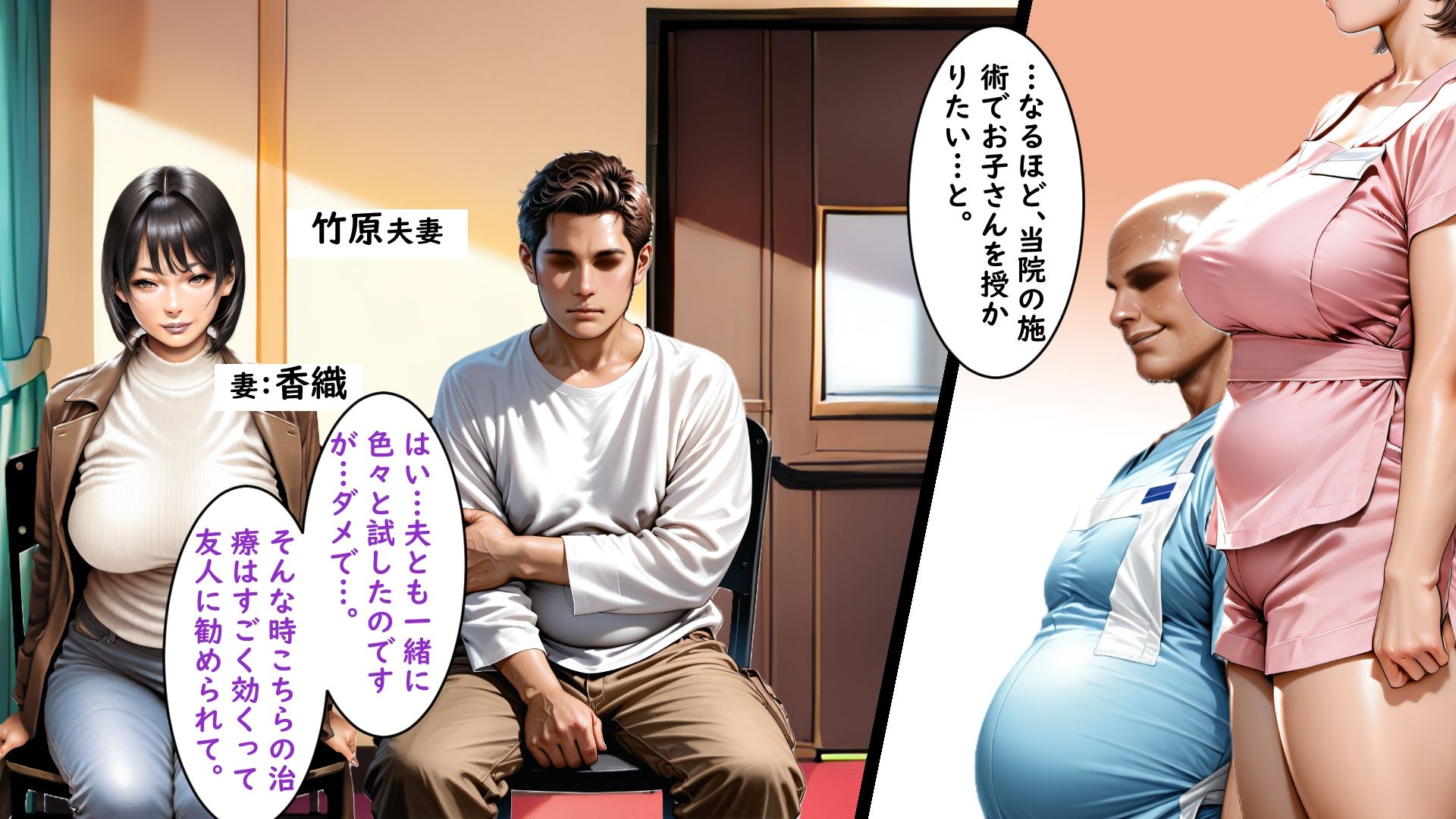 【ボイスコミック風】夫思いの良妻が托卵妻に堕ちるまで サンプル1ページ目