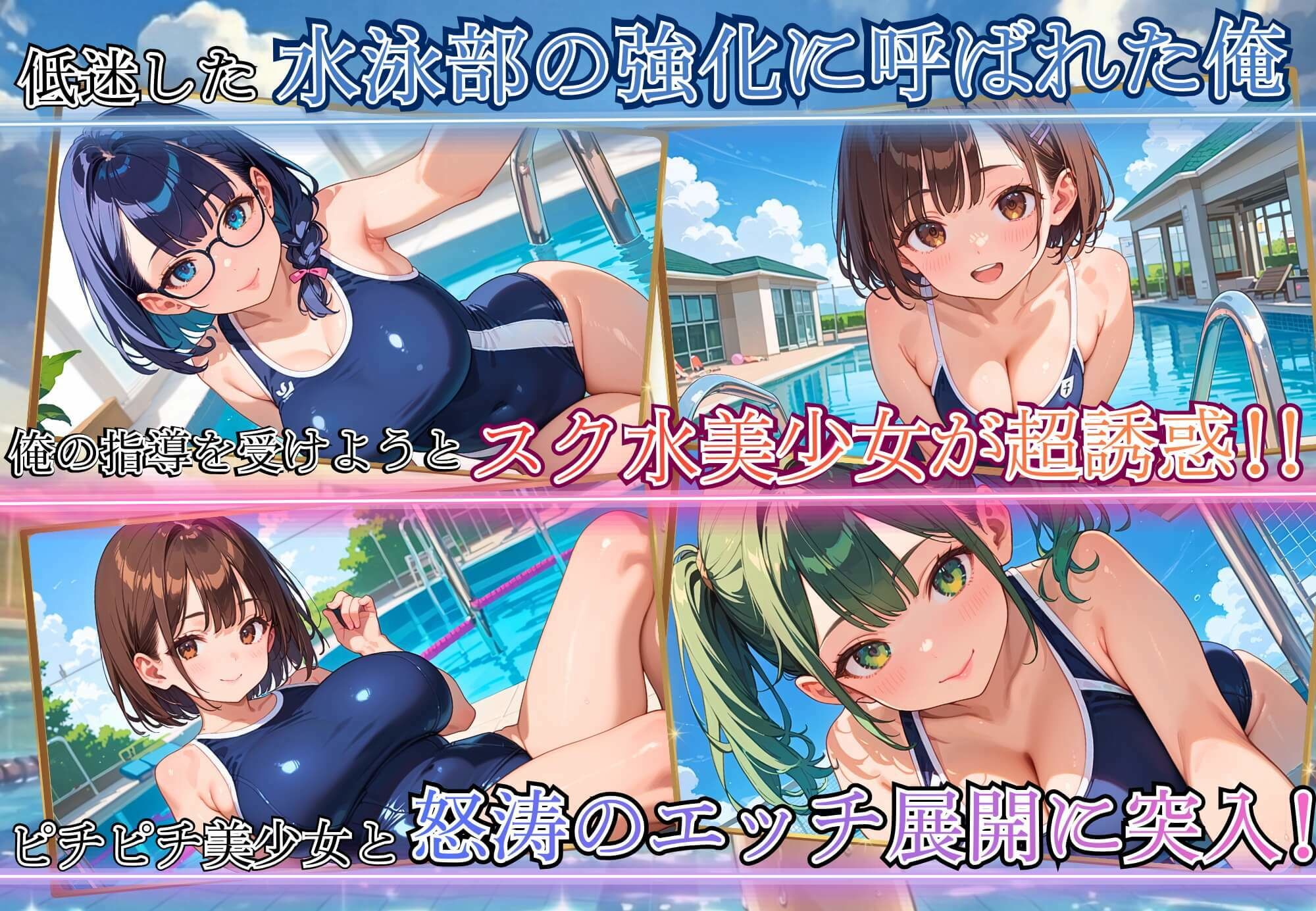 スク水少女は、誘惑する〜全国を目指すためなら、手段なんて選びません！〜【ボイス付き★】 サンプル3ページ目