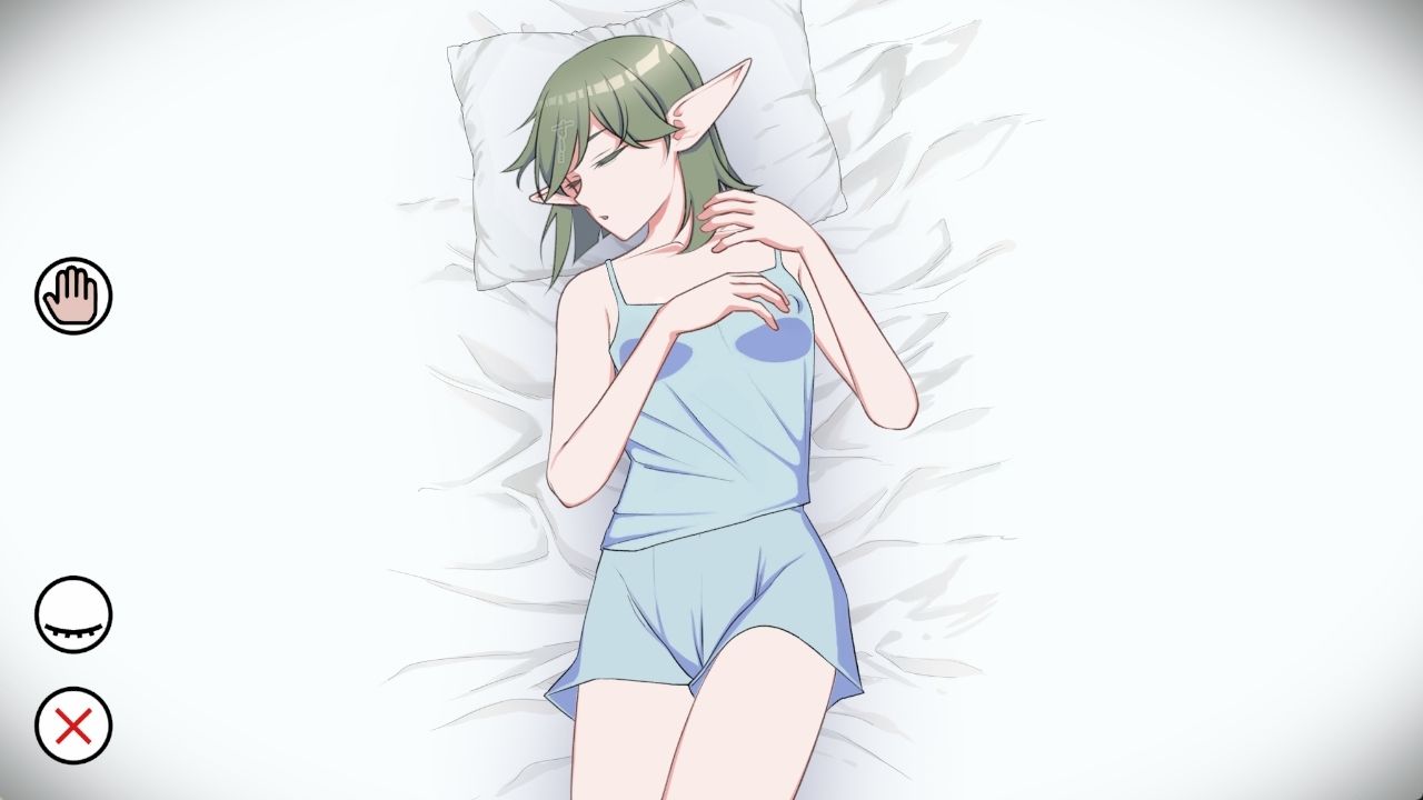 緑髪碧眼エルフちゃんに悪戯するやつ サンプル2ページ目