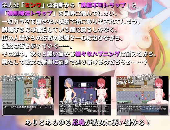 トラップで全ロス冒険者、裸で街に放り出される！ サンプル1ページ目