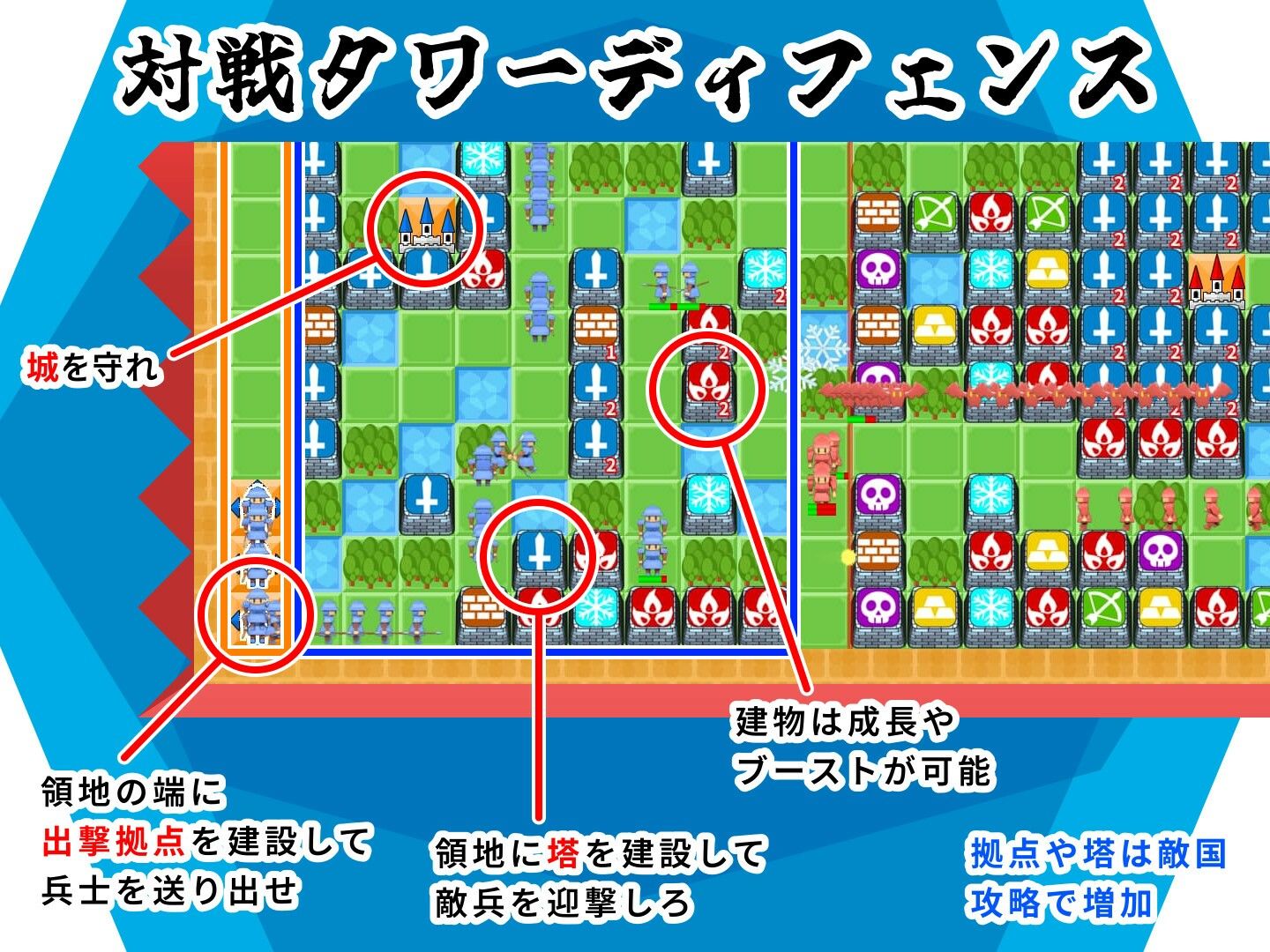 対戦国盗りタワーディフェンス  サンバーグ島の統一 サンプル2ページ目