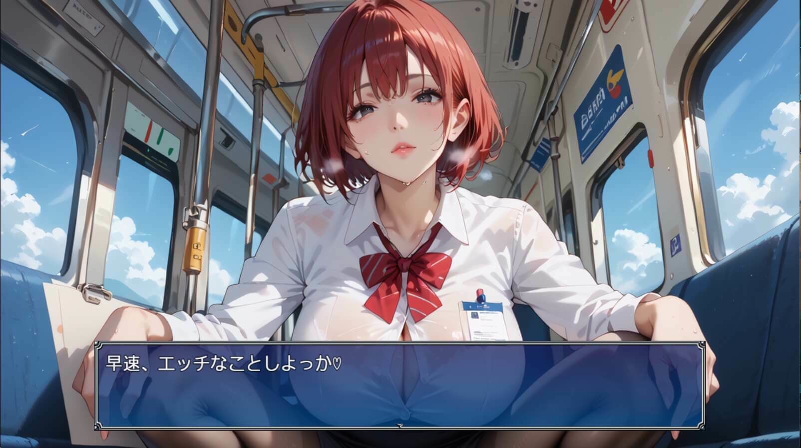 やれる電車、強気赤髪美女にやられました！こんな電車聞いてない！！ サンプル2ページ目