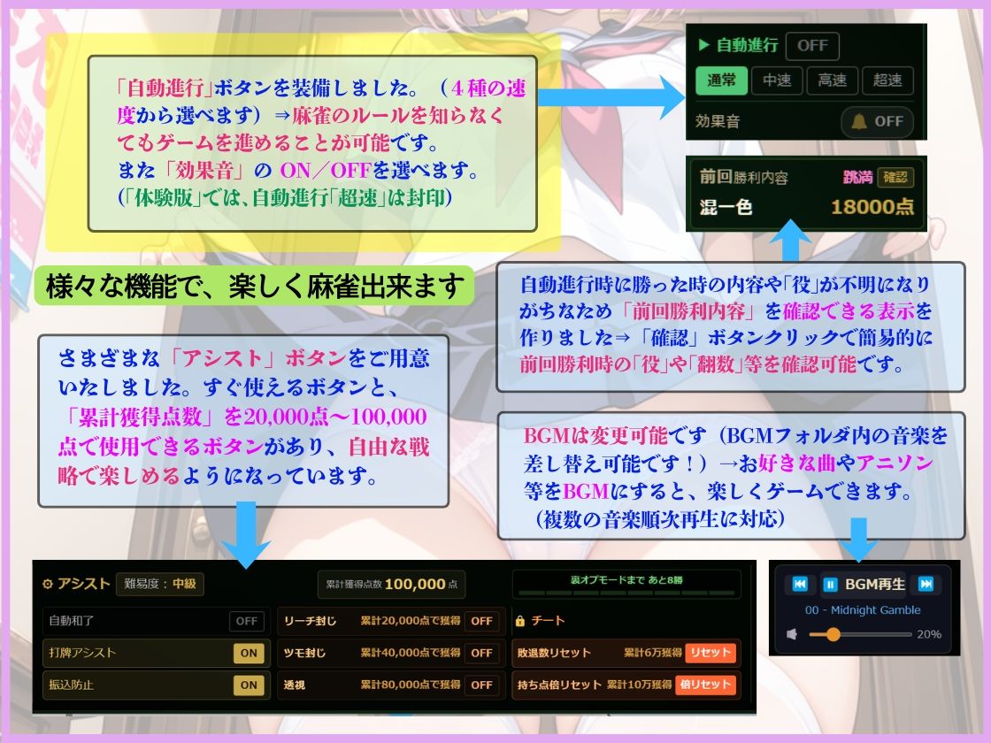 【麻雀ゲーム】コスプレ半脱衣麻雀ゲーム  〜コスプレは全部脱がない方が興奮するでしょう！〜 サンプル5ページ目
