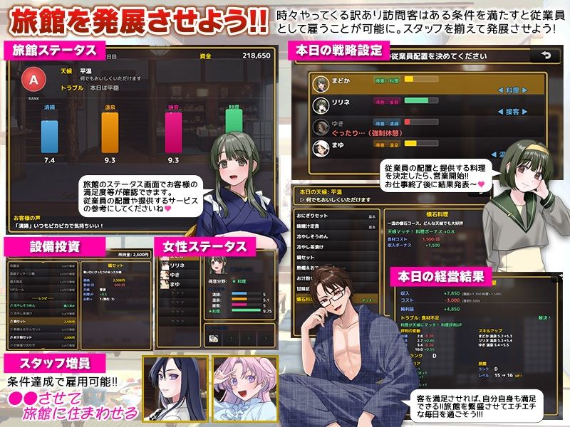 エロエロ温泉旅館を繁盛させる経営ゲーム    ほしぞら温泉においでませませ！ サンプル4ページ目