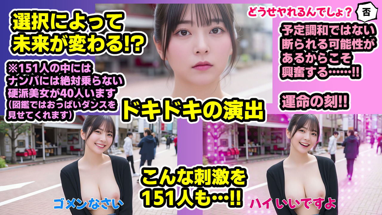 ナンパマスター〜151人のナンパ図鑑完成を目指せ！！〜【いきなり極限リーチ！！ 即興奮！！脳汁ドバドバナンパゲーム！！】 サンプル5ページ目