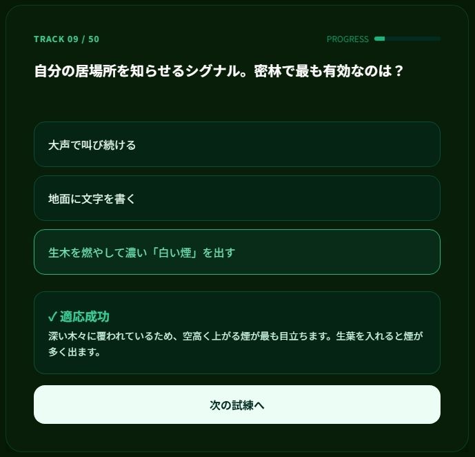極限サバイバル検定5種セット 〜あなたは本当に生き残れるか？〜 サンプル4ページ目
