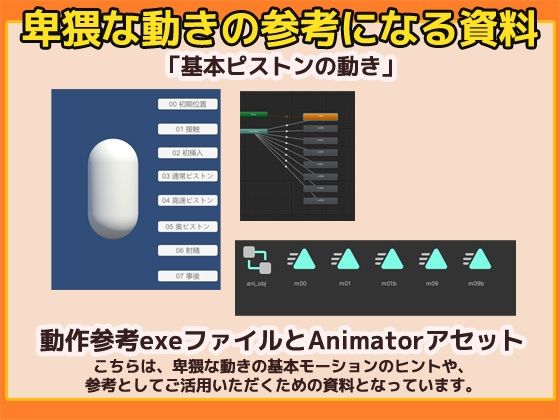 Unity「基本ピストンの動き」（Animation）・動き参考資料〜商用成人利用OKの著作権フリー サンプル1ページ目