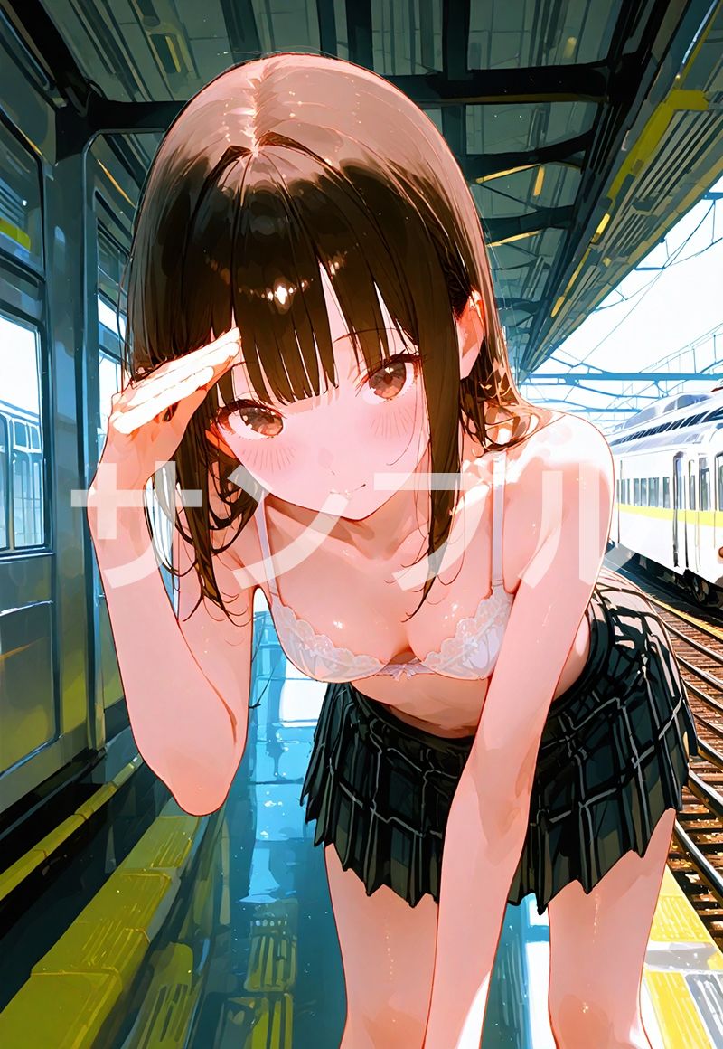 駅で見つけたかわいいコと！？ 脱衣ブロック崩し サンプル1ページ目