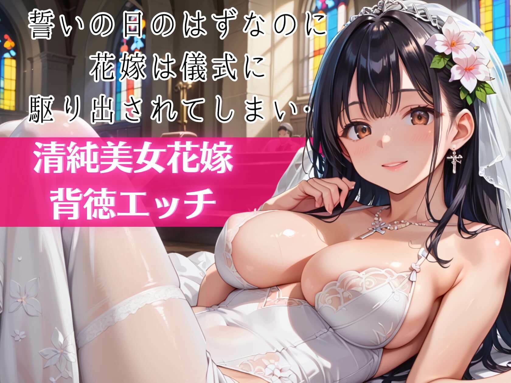 寝取られ花嫁 〜誓いの教会で、夫の隣で堕とされて〜 サンプル1ページ目