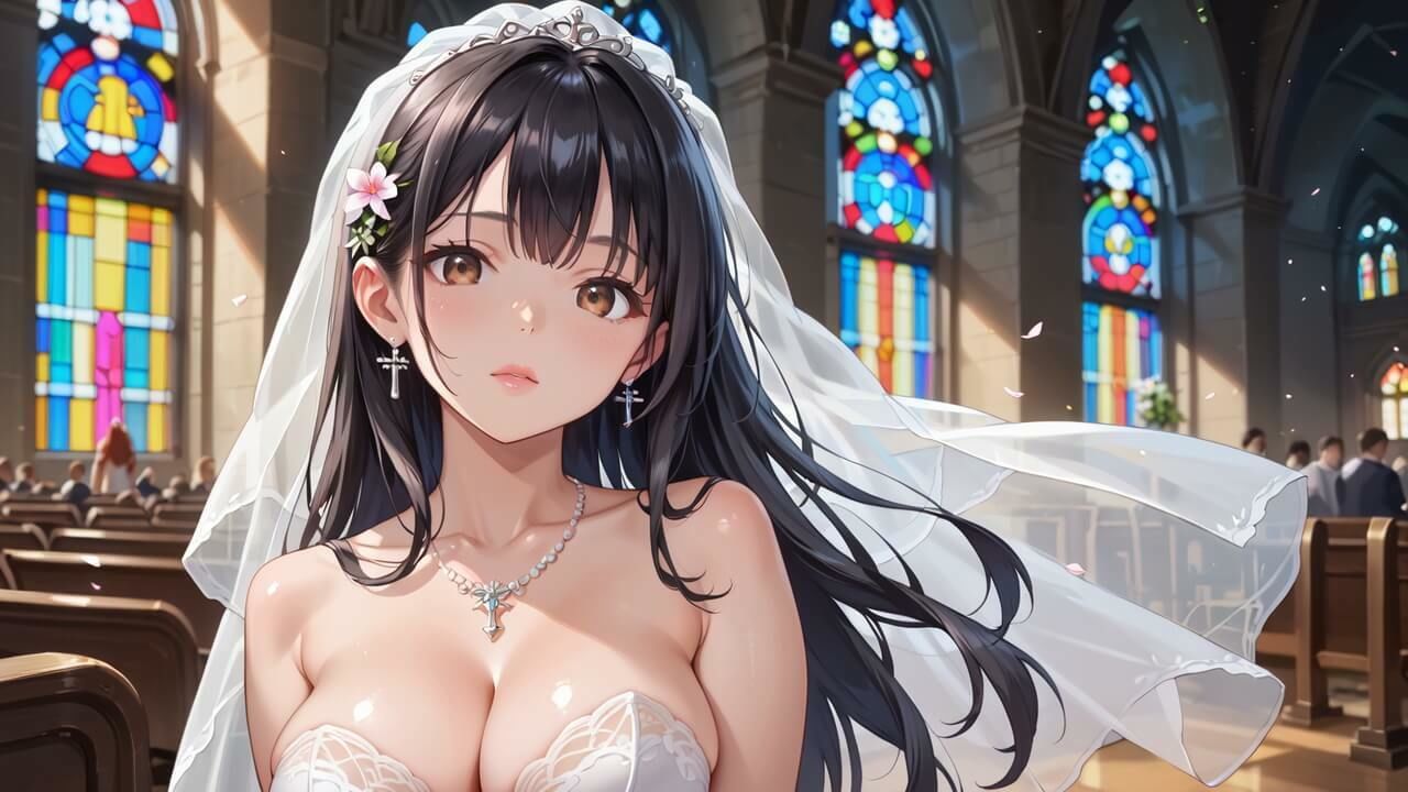 寝取られ花嫁 〜誓いの教会で、夫の隣で堕とされて〜 サンプル2ページ目