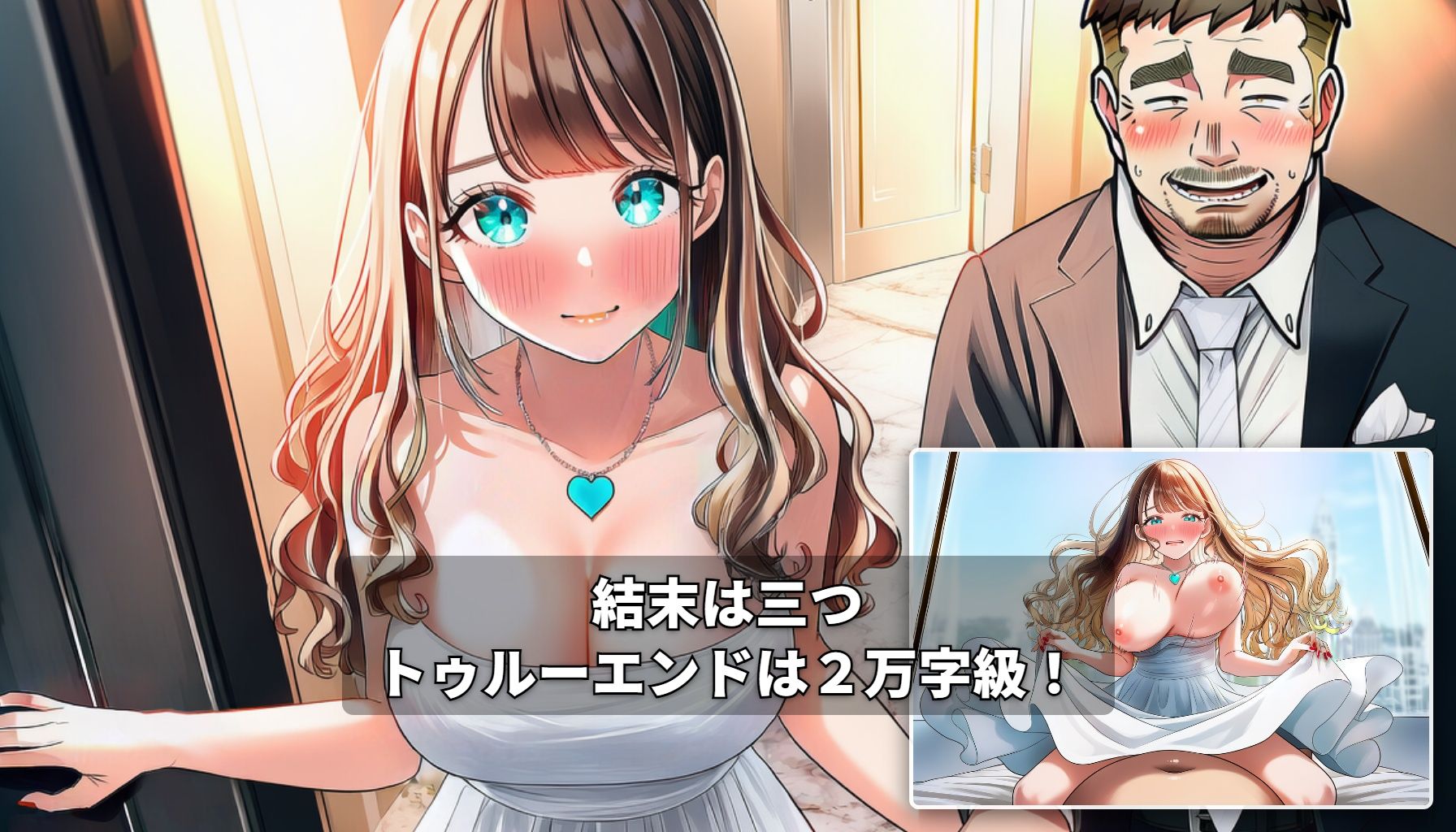 【GAME】ターコイズアイズの巨乳ハーフ彼女がおじさんに寝取られた話 サンプル7ページ目