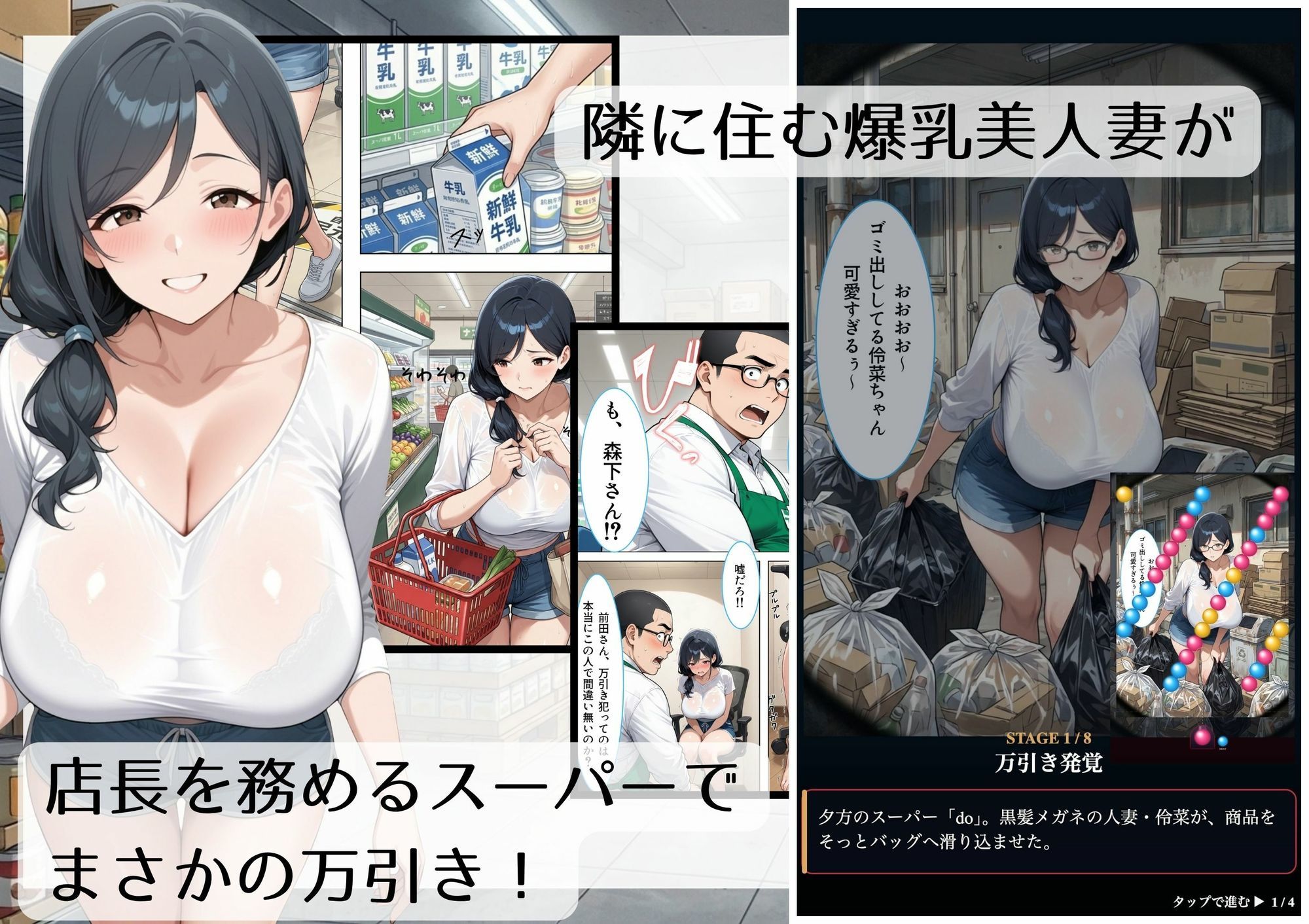 爆乳マン引き主婦 〜憧れの人妻に体で制裁させる〜 サンプル1ページ目