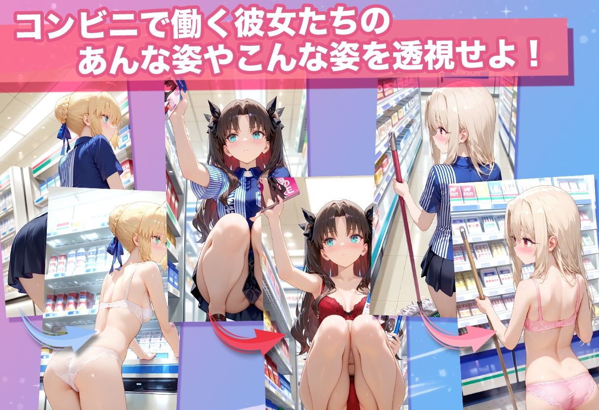 透視カメラ〜コンビニの秘密〜 セイバー・凛・イリヤ編 サンプル3ページ目