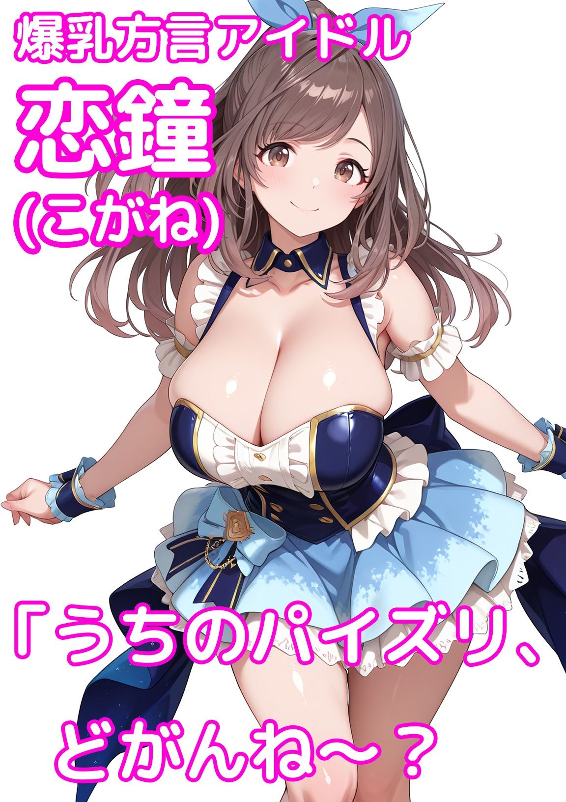 【動くパイズリぶっかけ】月の岡に降る恋の鐘 〜爆乳方言アイドルにパイズリしてもらい、好きなタイミングでぶっかけ顔射して、射精後の余韻シーンも60fpsぬるぬる動画で楽しめるミニゲーム〜 サンプル2ページ目