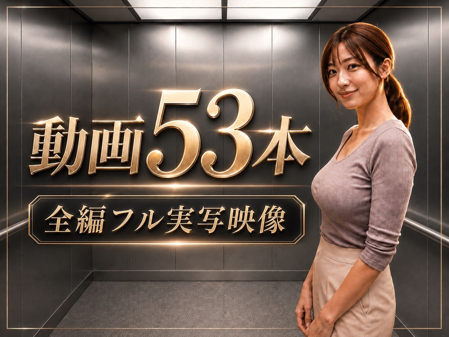 【フル実写動画】密室エレベーターに閉じ込められヤリマン巨乳人妻/ギャル/アイドルと中出しセックスした件 サンプル4ページ目