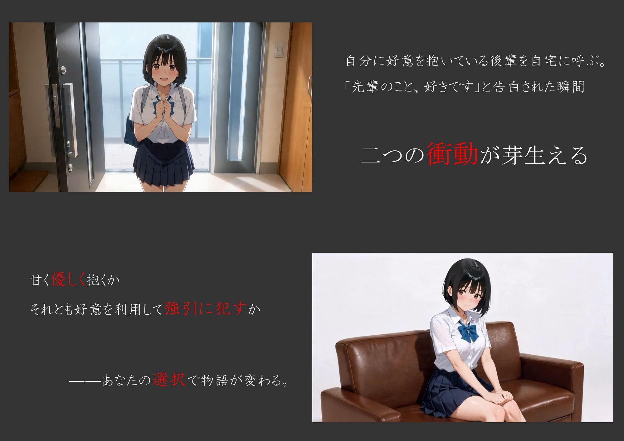 俺のことが好きな後輩を自宅に呼んで犯してみた サンプル1ページ目
