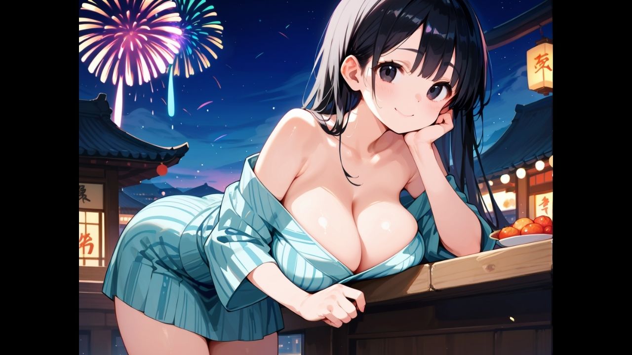 爆乳清楚な同級生と夏祭りの夜、はじめての浴衣で中出し初恋えっち。 サンプル1ページ目
