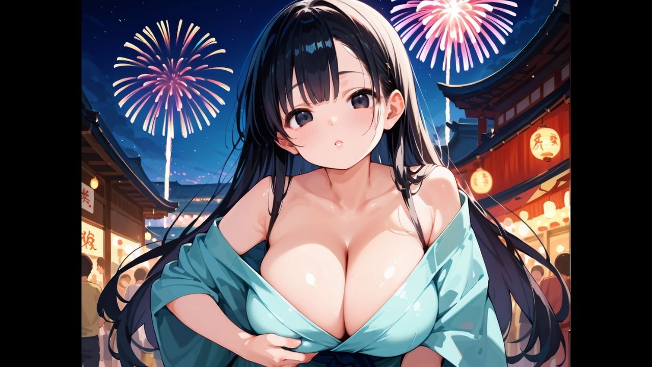 爆乳清楚な同級生と夏祭りの夜、はじめての浴衣で中出し初恋えっち。 サンプル2ページ目