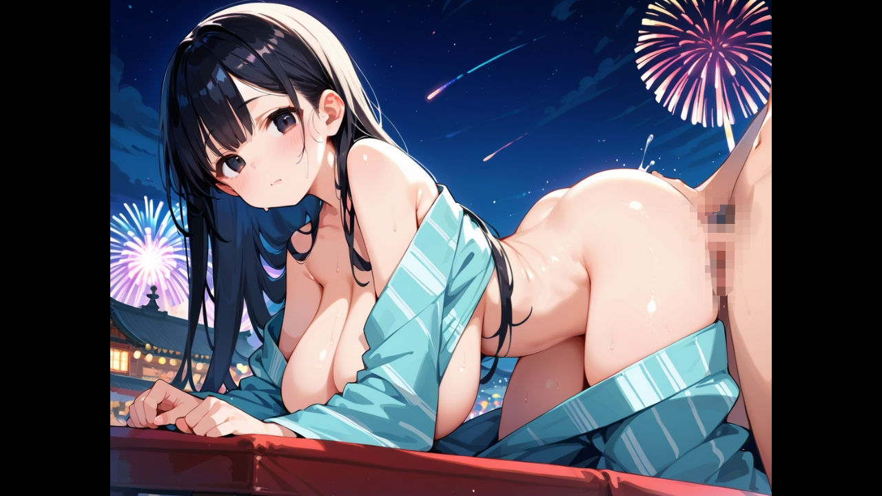 爆乳清楚な同級生と夏祭りの夜、はじめての浴衣で中出し初恋えっち。 サンプル9ページ目