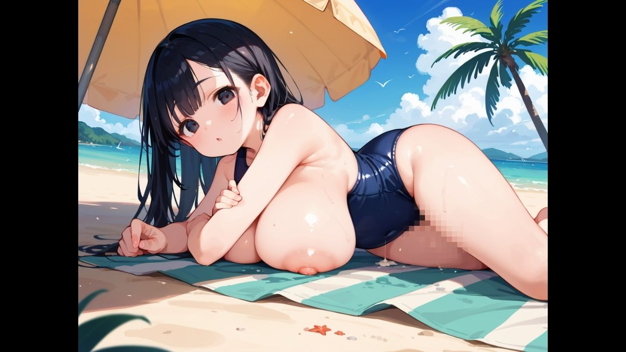 無口な爆乳スク水彼女は、俺の前でだけ乱れる〜二人きりの海で中出し。潮騒と、寡黙な君〜 サンプル2ページ目